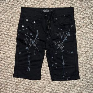 Boys Black Jean Shorts